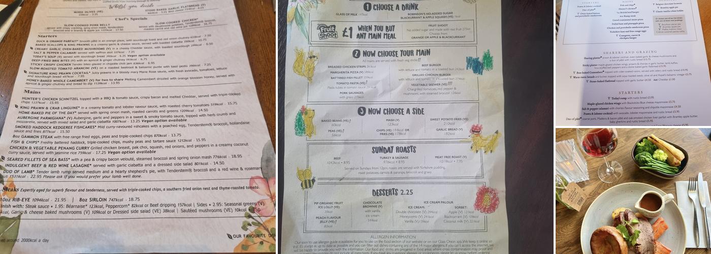 The Harrow Inn Menu