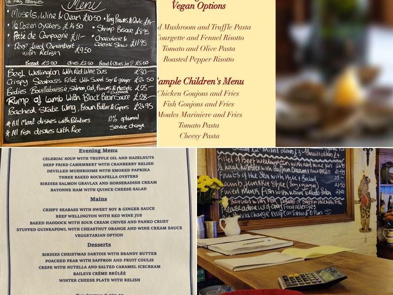 Birdies Restaurant Menu