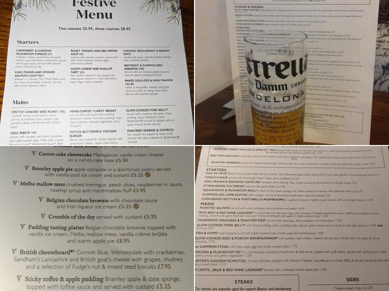 The Stretton Fox Menu