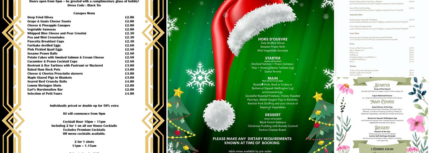 Earls Restaurant Menu