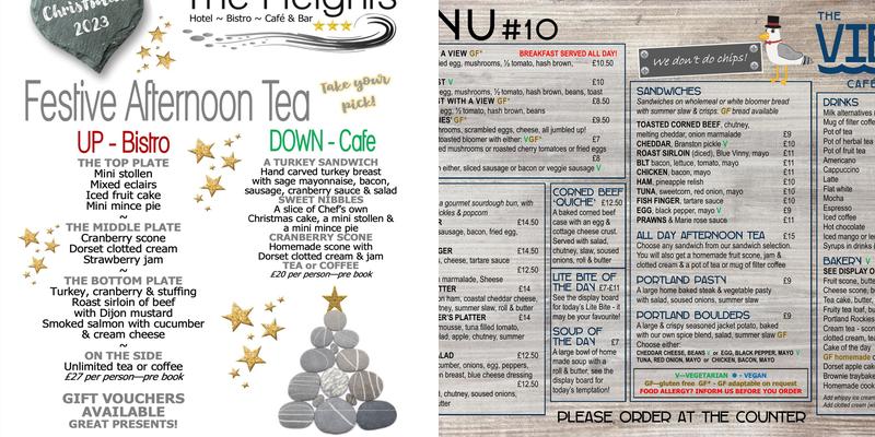 Afternoon Tea at Heights Hotel Menu