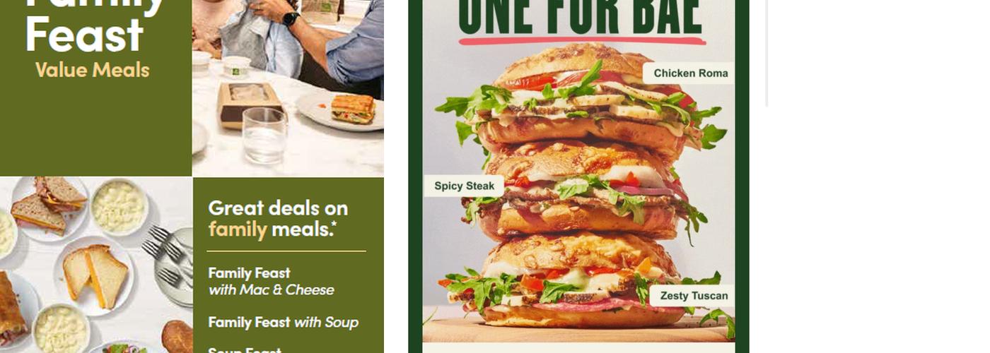 Panera Bread Menu