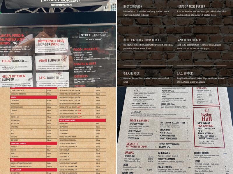 Gordon Ramsay Street Burger - Woking Menu