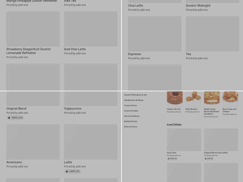 Dunkin' Menu