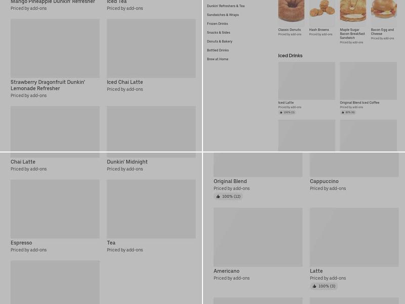 Dunkin' Menu