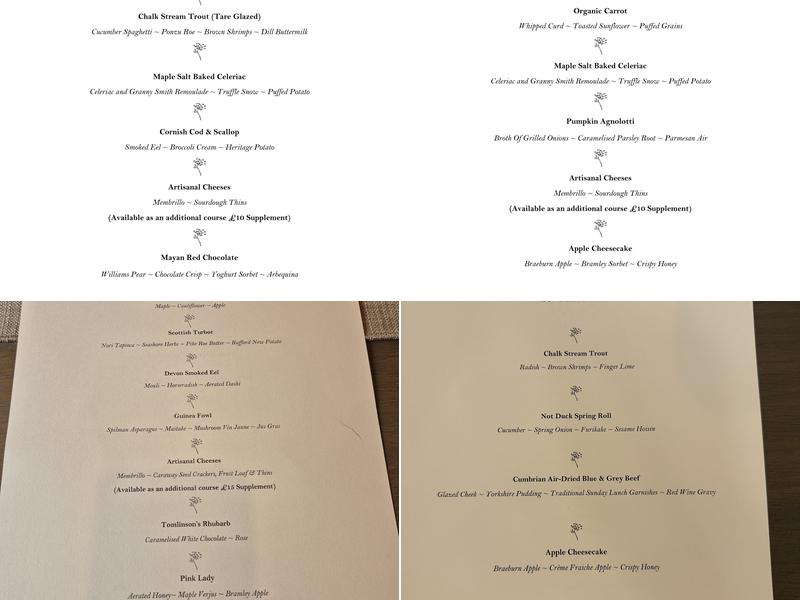 Sōlō Restaurant Menu