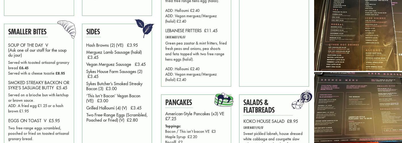 House of Koko - Chapel Allerton Menu