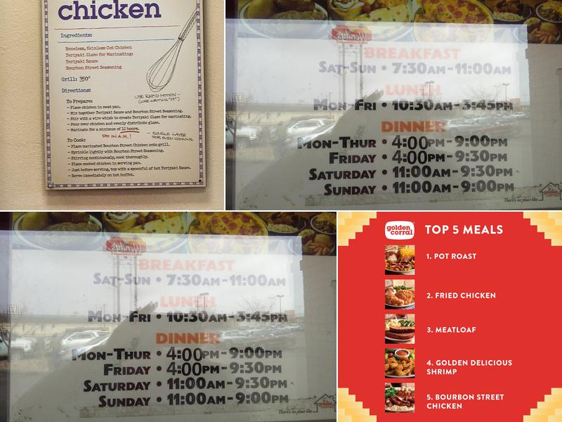 Golden Corral Buffet & Grill Menu