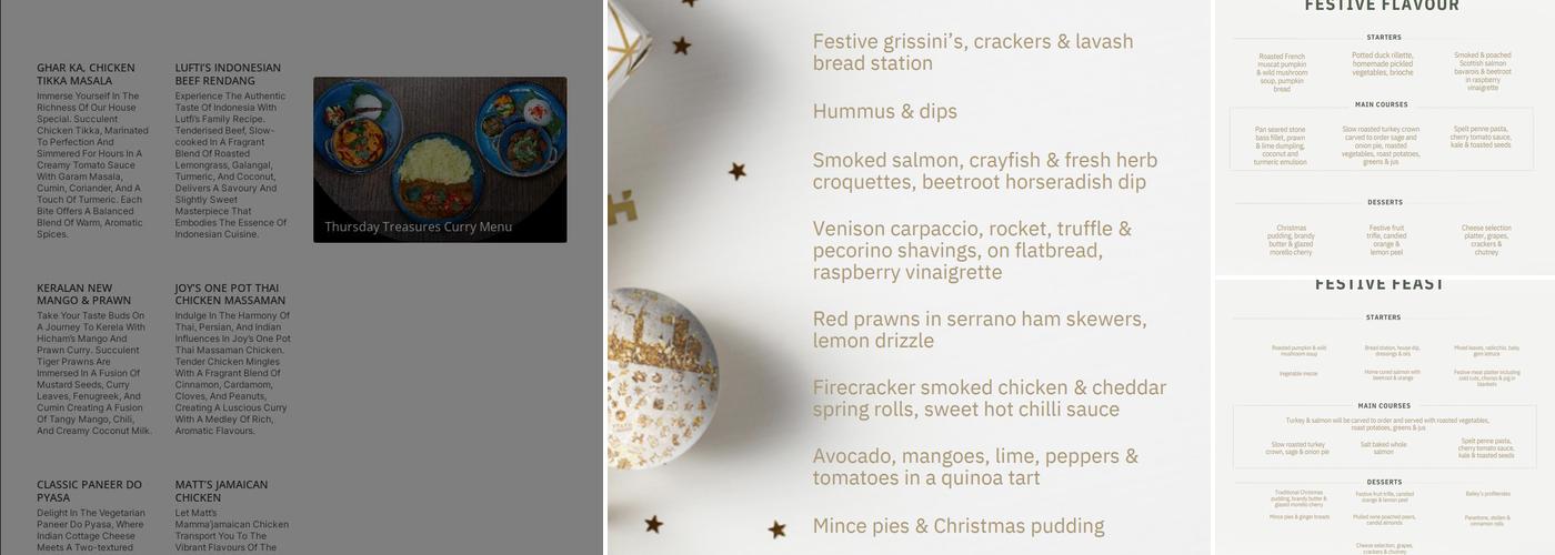 The Laureate Restaurant Menu