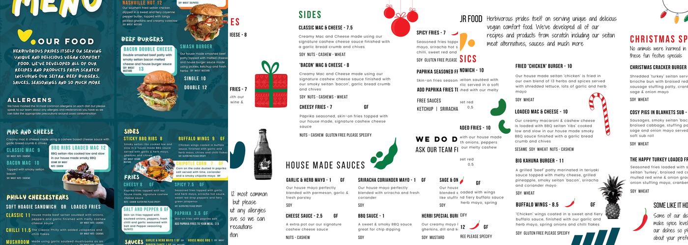 Herbivorous Vegan | Withington | Menu
