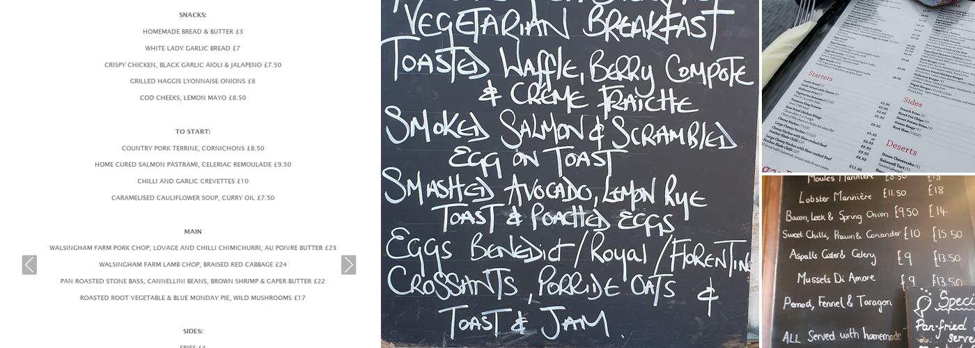 Stiffkey Red Lion Menu