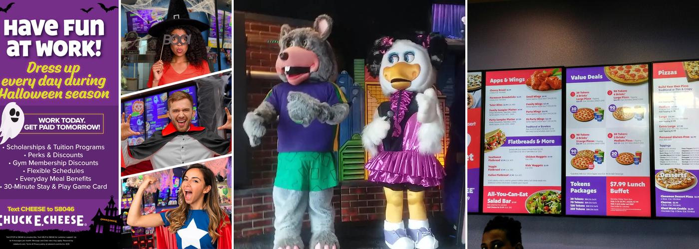 Chuck E. Cheese Menu