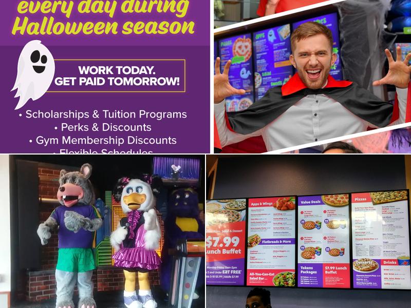 Chuck E. Cheese Menu