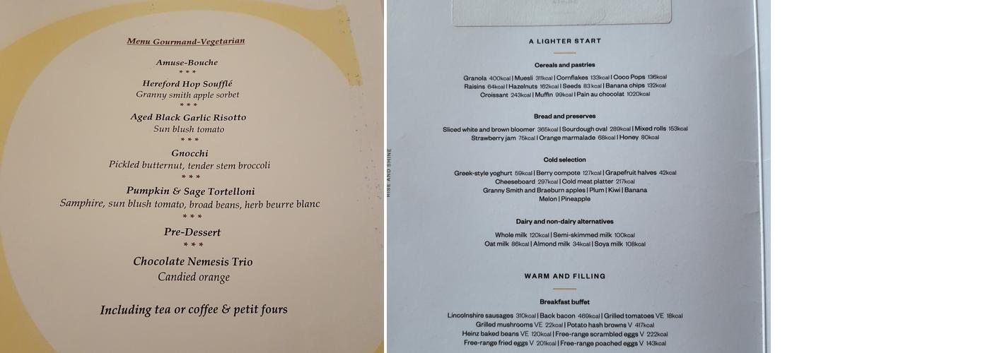 Cilantro Menu