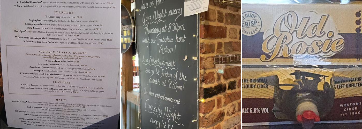 The Cunning Man Menu