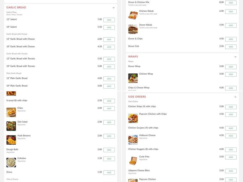 The Stack Lounge Menu