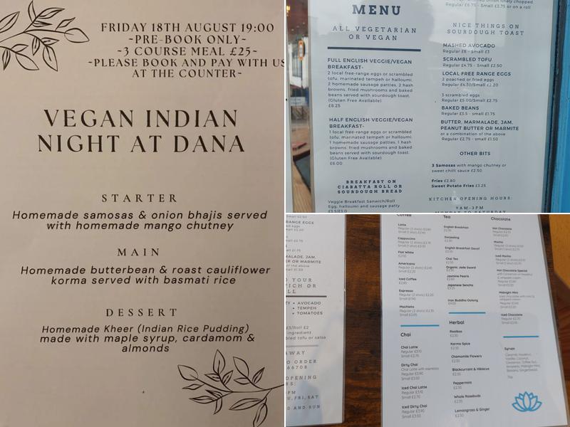 Dana Cafe Menu