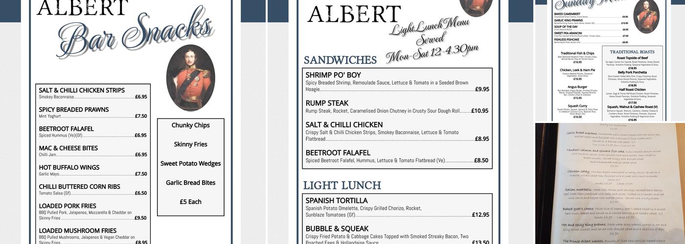 The Prince Albert Menu