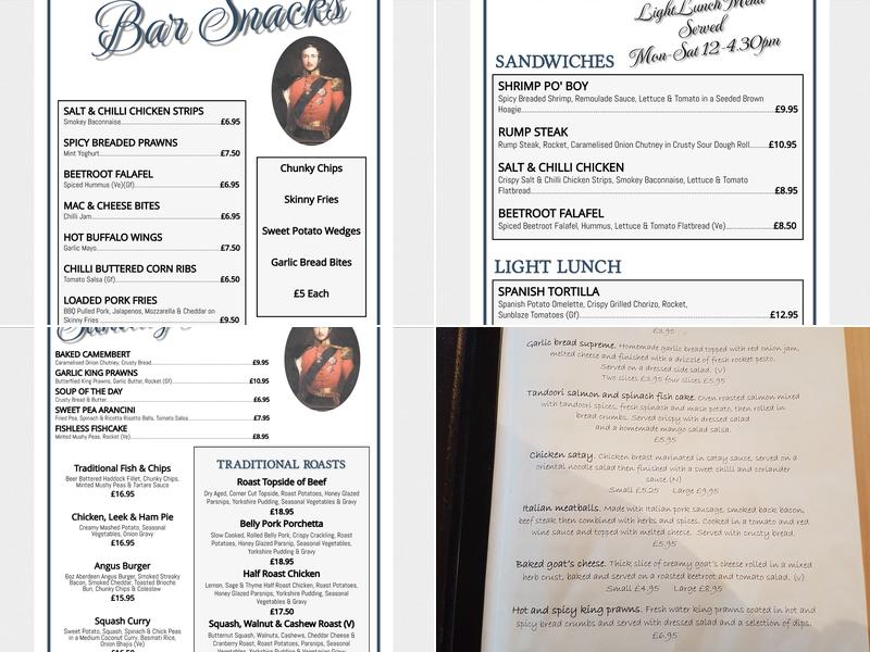 The Prince Albert Menu