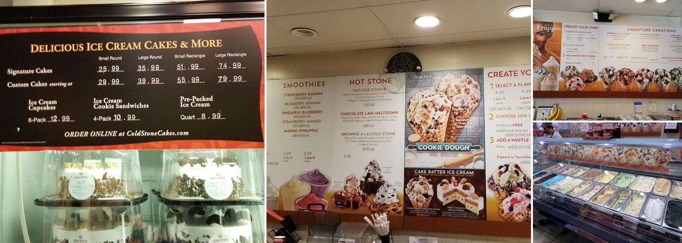 Cold Stone Creamery Menu