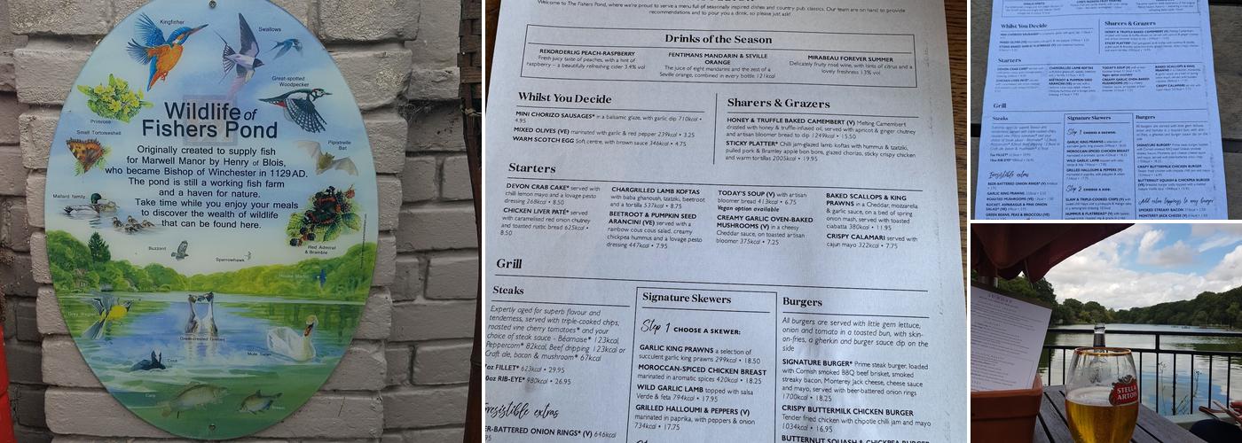 The Fishers Pond Menu