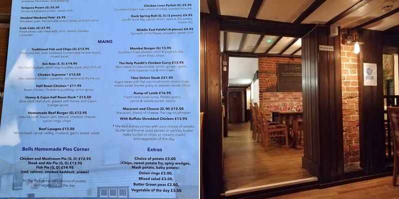 The Bell Inn Menu
