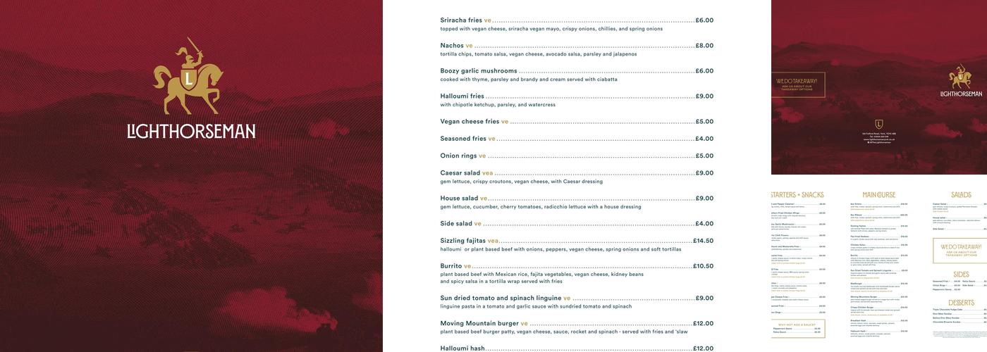 Salvatores at the Lighthorseman Menu