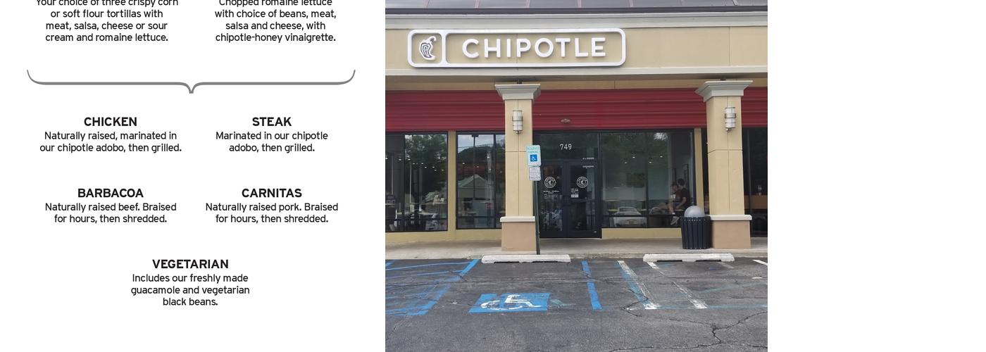 Chipotle Mexican Grill Menu