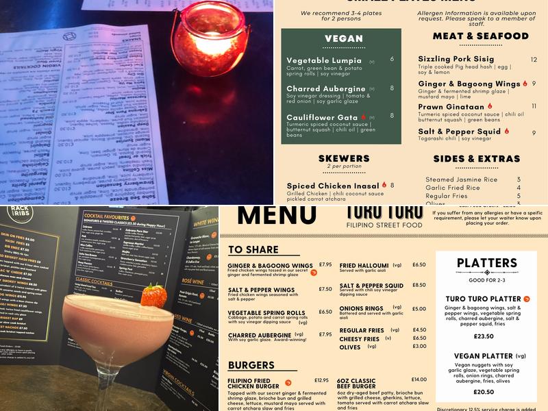Soho Zebrano Menu