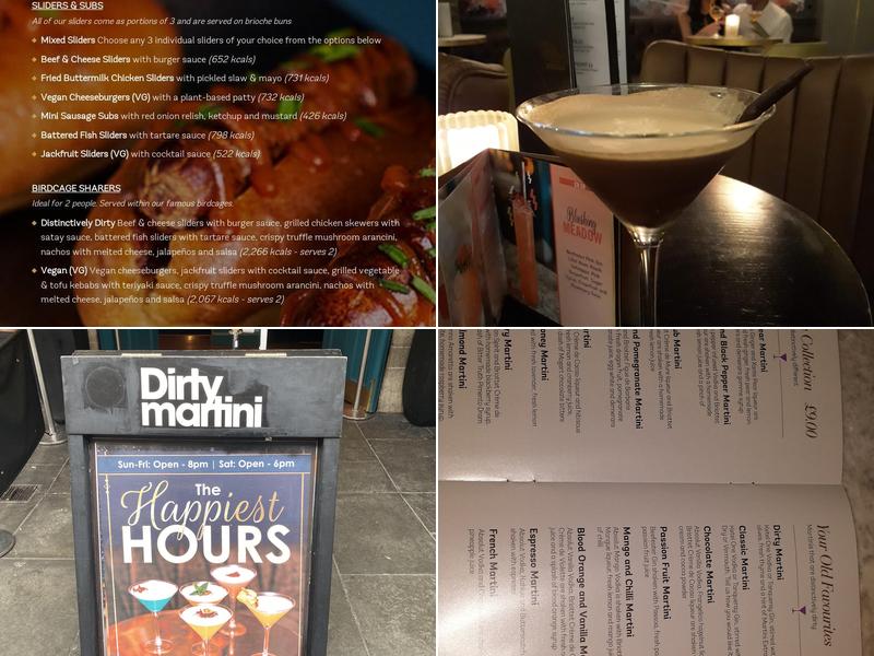 Dirty Martini Bishopsgate Menu