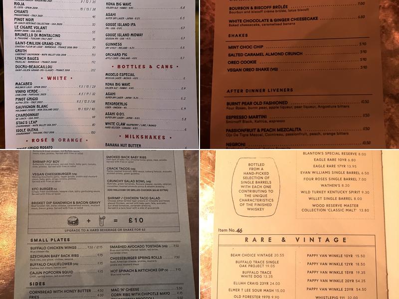 The Blues Kitchen Menu
