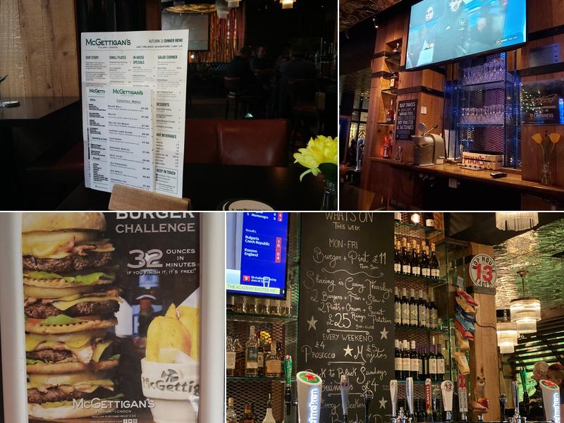 McGettigan's Fulham Menu