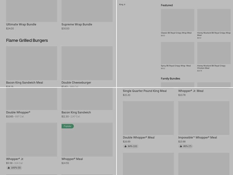 Burger King Menu
