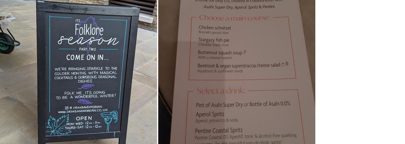 Devonshire Terrace Menu