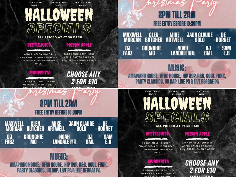 DNA Bar Bournemouth Menu