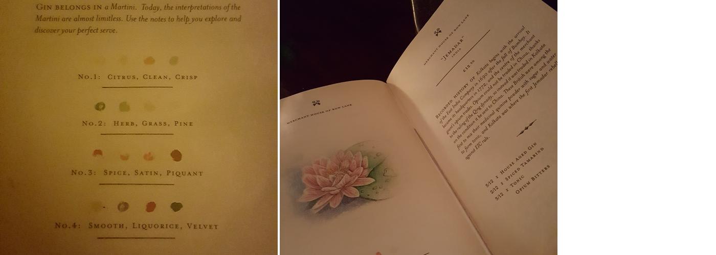 Merchant House London Menu