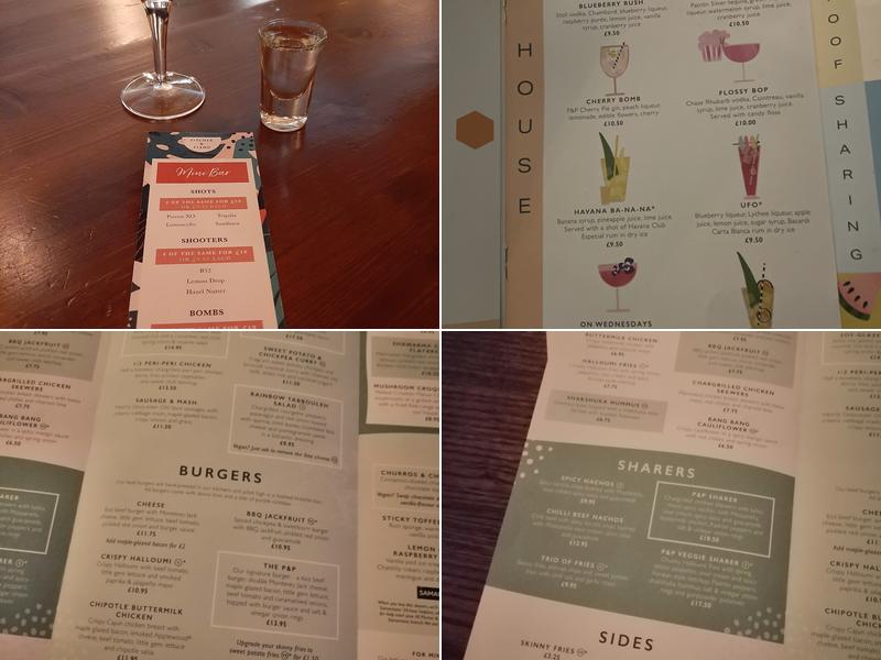 Pitcher & Piano Cornhill Menu
