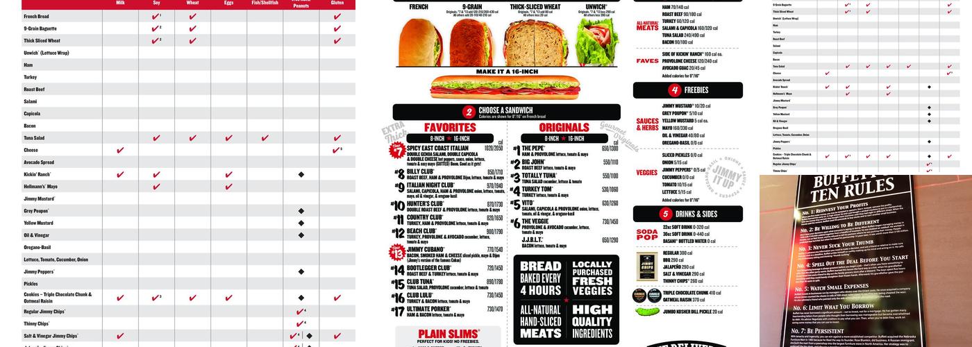 Jimmy John's Menu