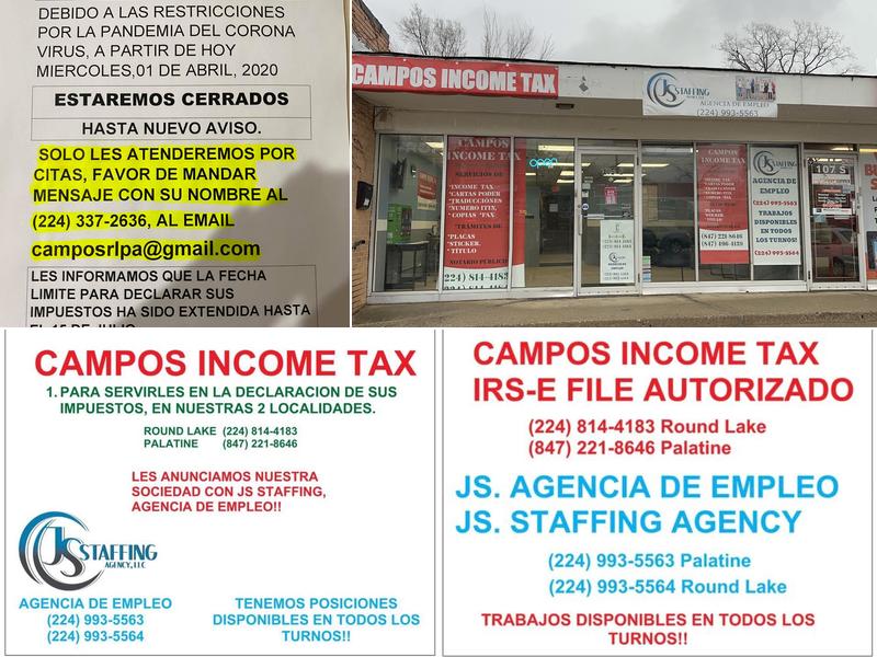 CAMPOS INCOME TAX & JS STAFFING AGENCY LLC