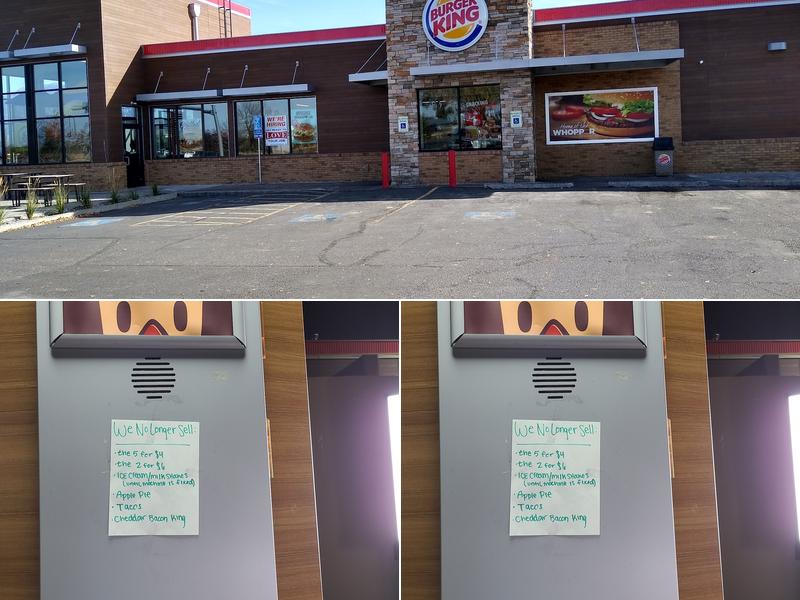 Burger King Menu