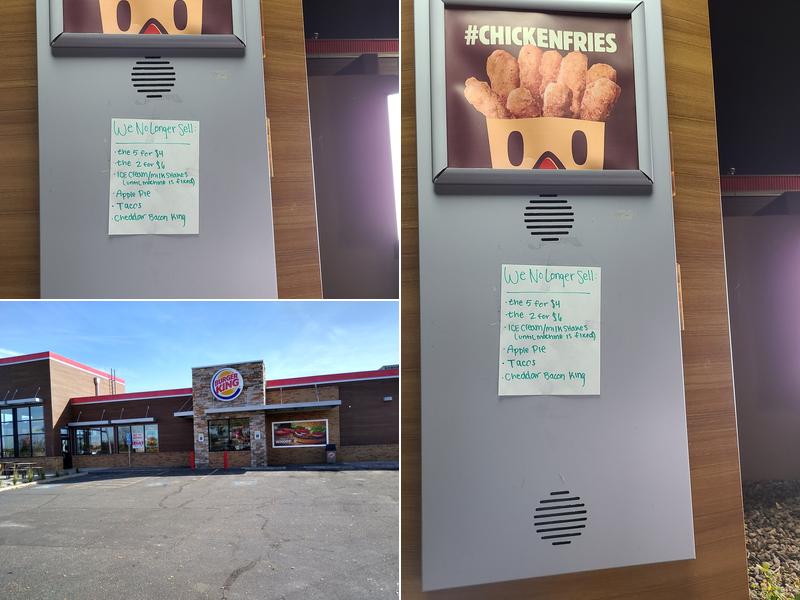 Burger King Menu