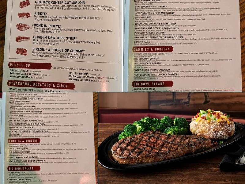 Outback Steakhouse Menu