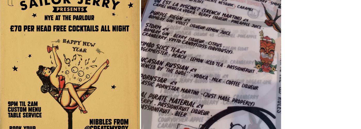 The Parlour Cocktailbar Menu