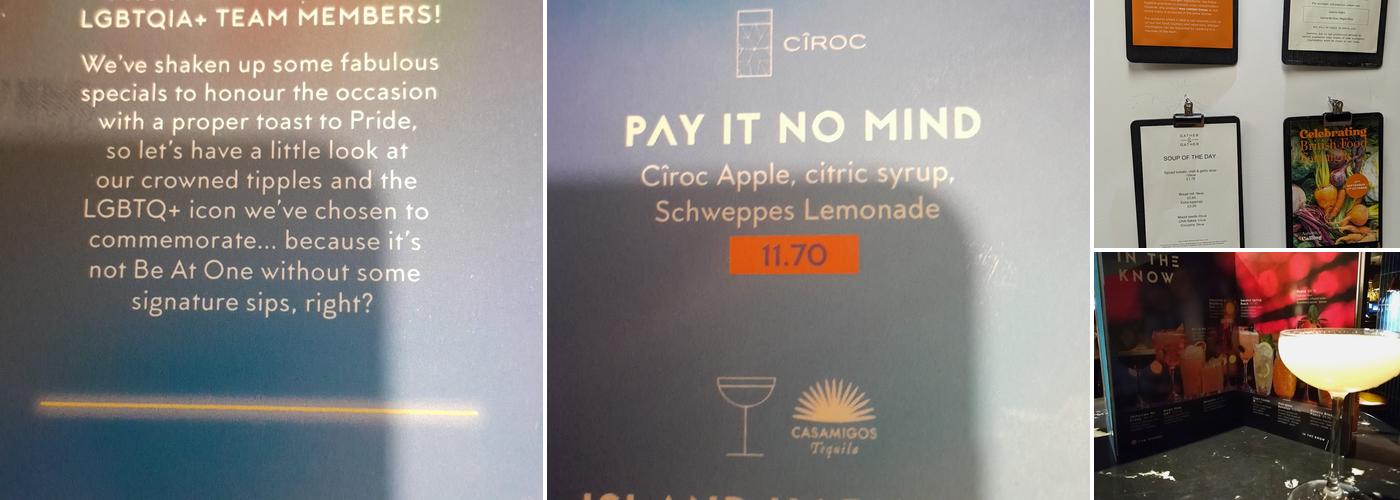 Be At One - Liverpool Street Menu