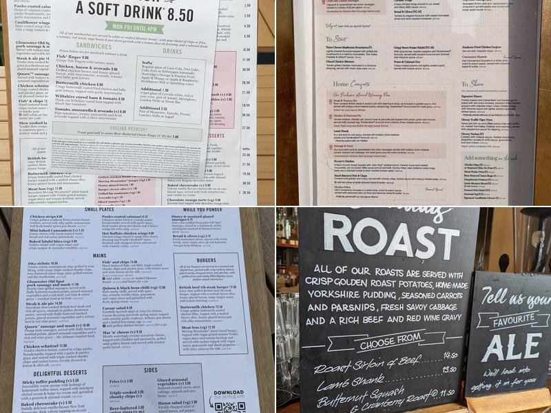 The Pembroke Castle Menu