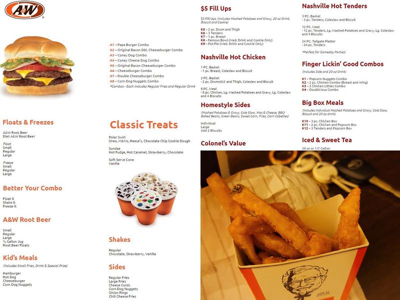 KFC Menu