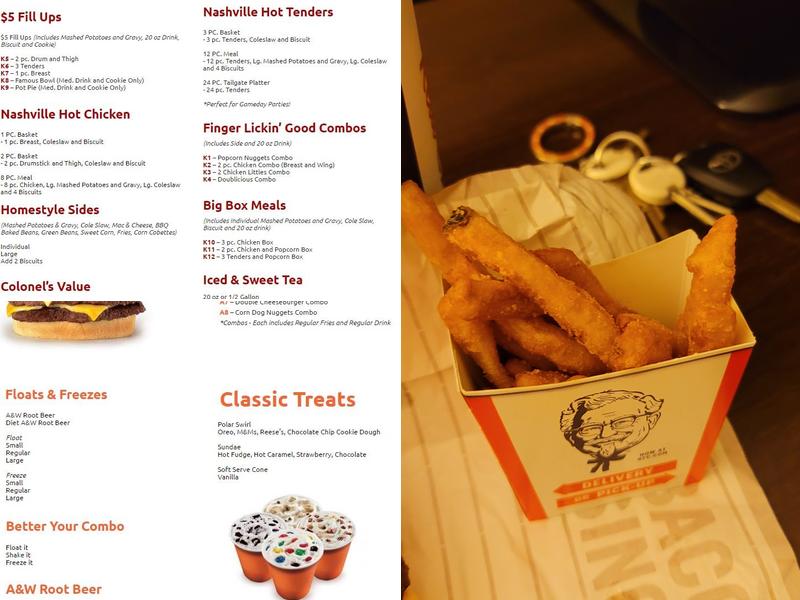 KFC Menu