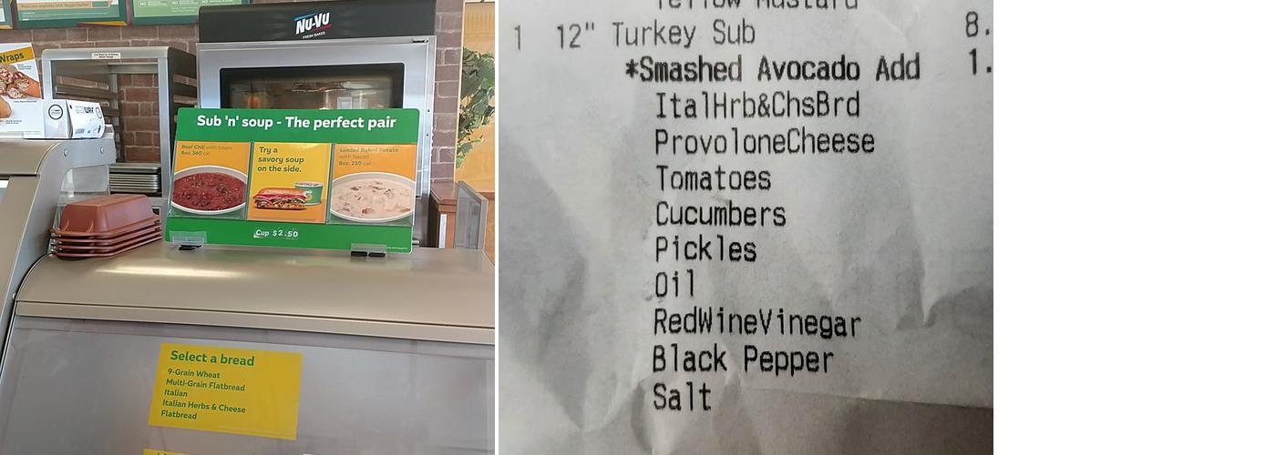 Subway Menu