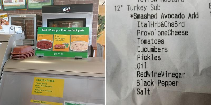 Subway Menu