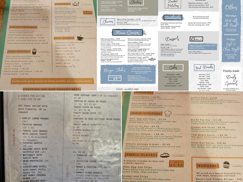 The Humble Plumb Menu